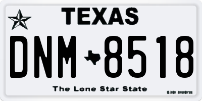 TX license plate DNM8518