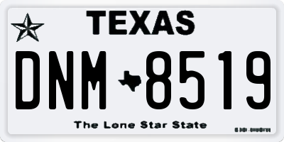 TX license plate DNM8519