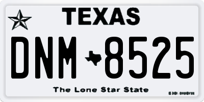 TX license plate DNM8525