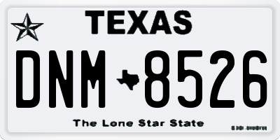 TX license plate DNM8526