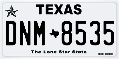 TX license plate DNM8535