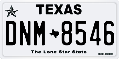 TX license plate DNM8546