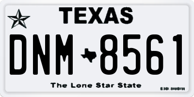 TX license plate DNM8561