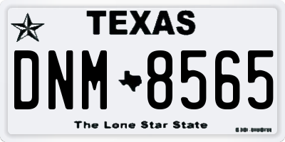 TX license plate DNM8565