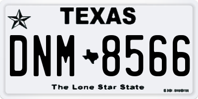 TX license plate DNM8566