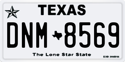 TX license plate DNM8569