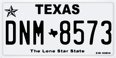 TX license plate DNM8573