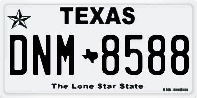 TX license plate DNM8588