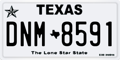 TX license plate DNM8591