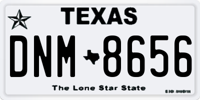 TX license plate DNM8656