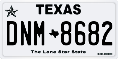 TX license plate DNM8682