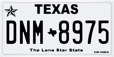 TX license plate DNM8975
