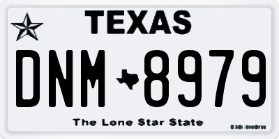 TX license plate DNM8979