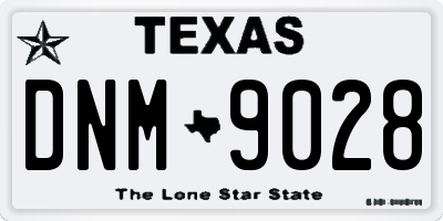TX license plate DNM9028