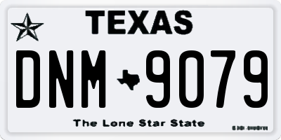 TX license plate DNM9079