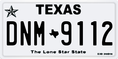 TX license plate DNM9112