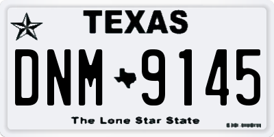 TX license plate DNM9145