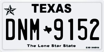 TX license plate DNM9152