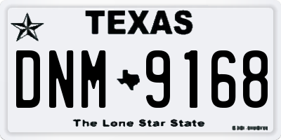 TX license plate DNM9168