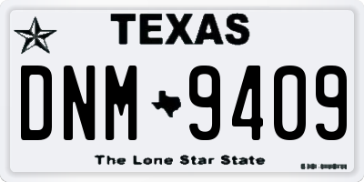 TX license plate DNM9409