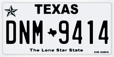 TX license plate DNM9414