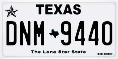 TX license plate DNM9440