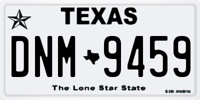 TX license plate DNM9459