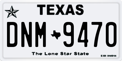 TX license plate DNM9470