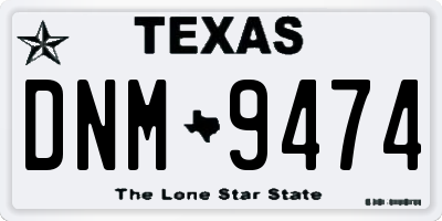 TX license plate DNM9474