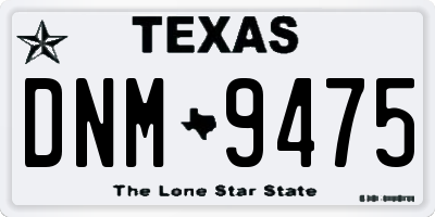 TX license plate DNM9475