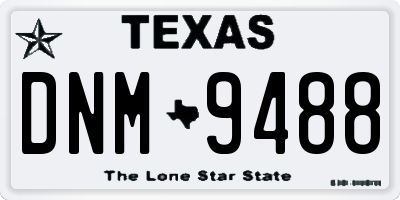 TX license plate DNM9488