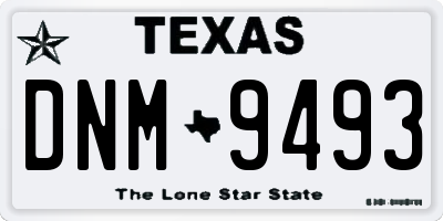 TX license plate DNM9493