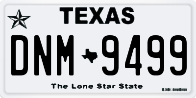 TX license plate DNM9499