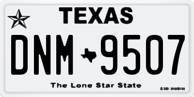 TX license plate DNM9507