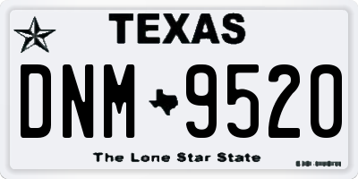 TX license plate DNM9520