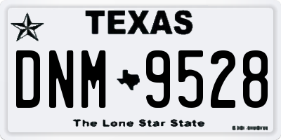 TX license plate DNM9528