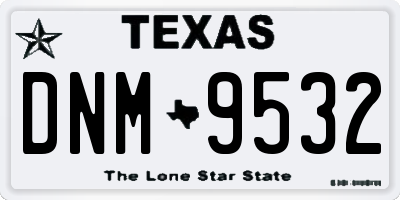 TX license plate DNM9532