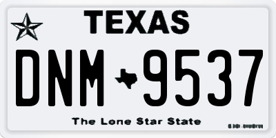 TX license plate DNM9537