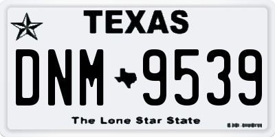 TX license plate DNM9539