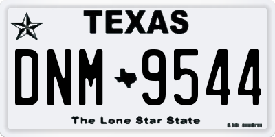 TX license plate DNM9544