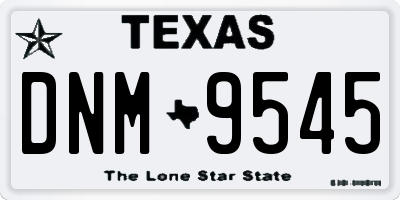 TX license plate DNM9545