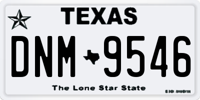TX license plate DNM9546