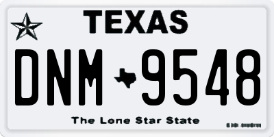 TX license plate DNM9548