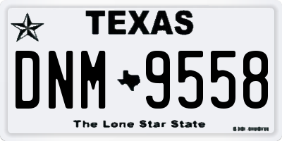 TX license plate DNM9558