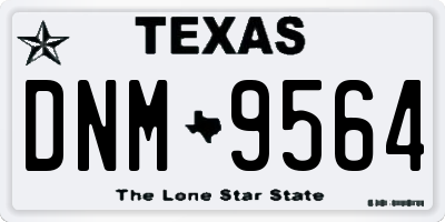 TX license plate DNM9564