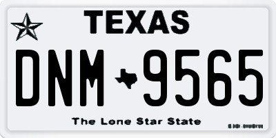 TX license plate DNM9565