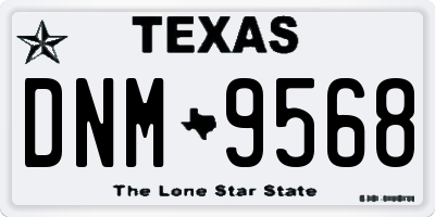 TX license plate DNM9568