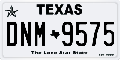 TX license plate DNM9575
