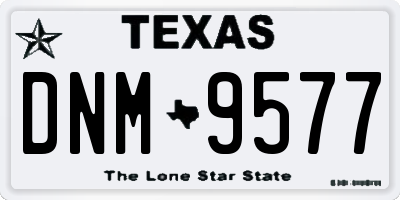 TX license plate DNM9577