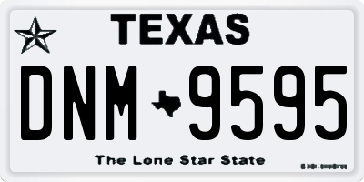 TX license plate DNM9595